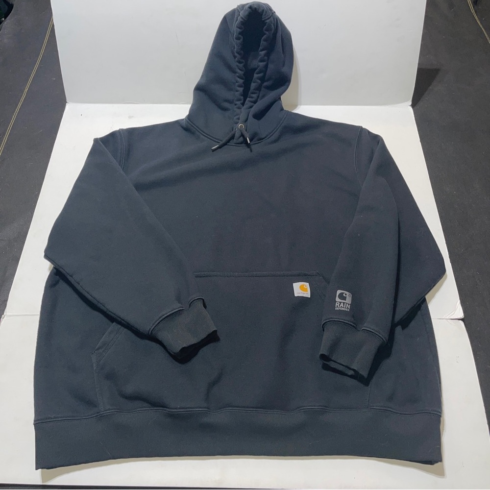Carhartt Hoodie Mens XXXL Black Rain Defender Hooded Sweatshirt Jacket Work USA